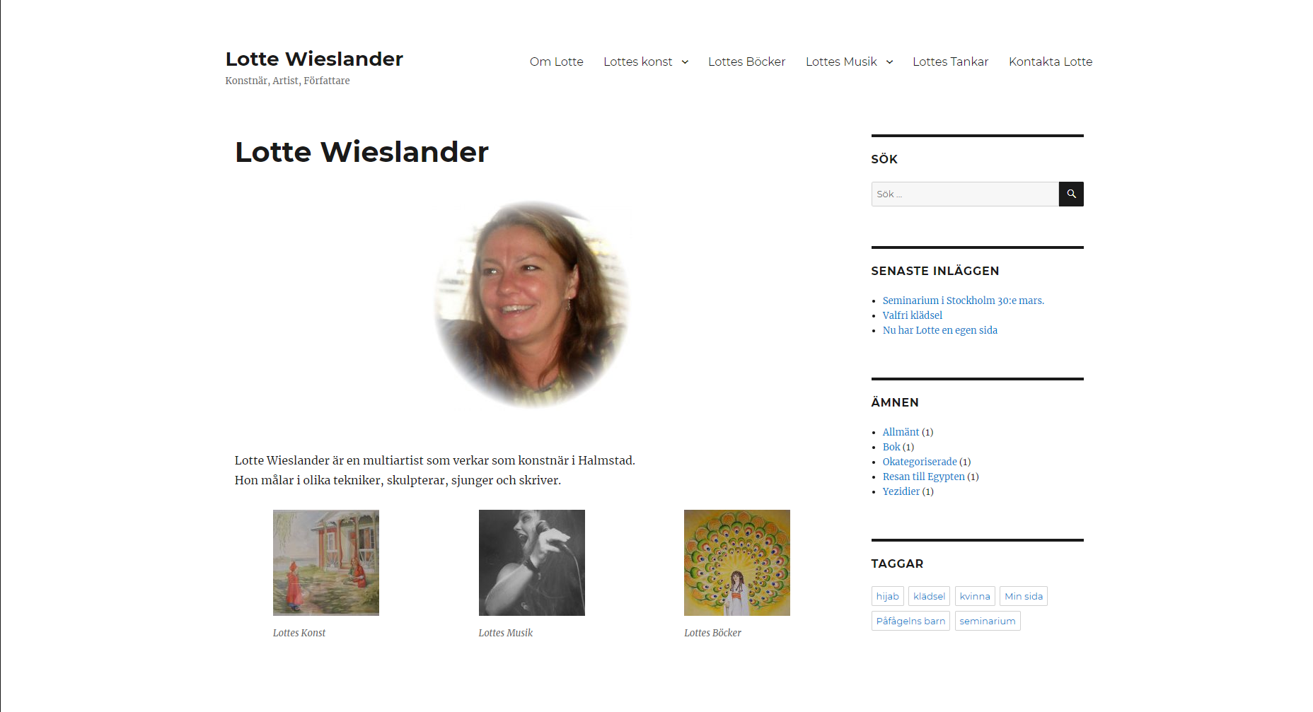 Lotte Wieslander webpage